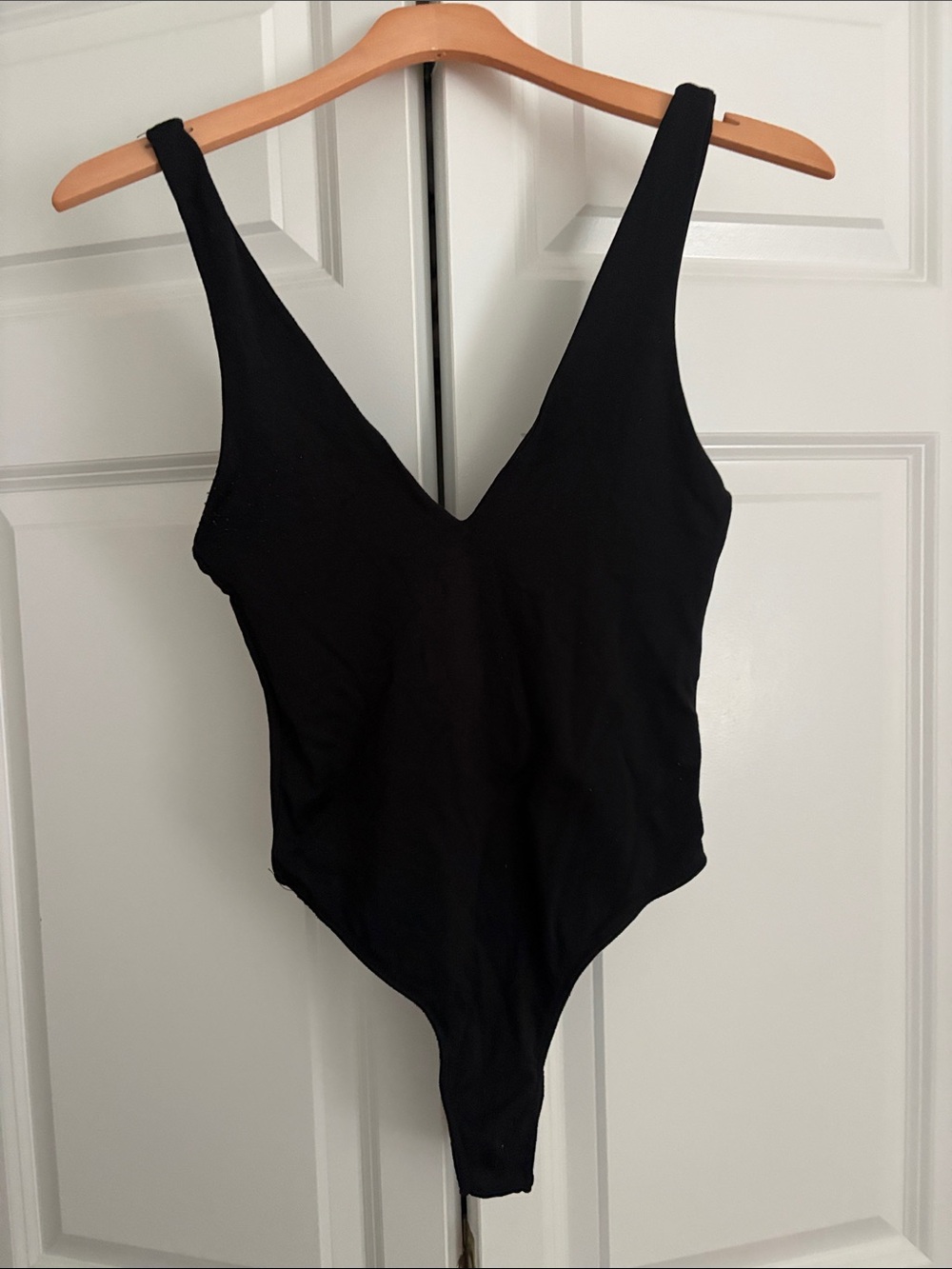 Zara Black V-Neck Bandeau Bodysuit